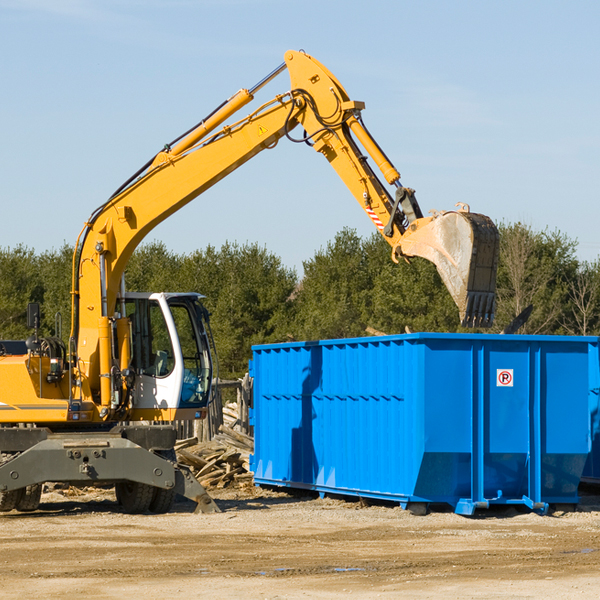 are there any restrictions on where a residential dumpster can be placed in Cumberland